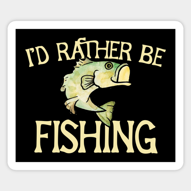 I'd rather be fishing Sticker by bubbsnugg